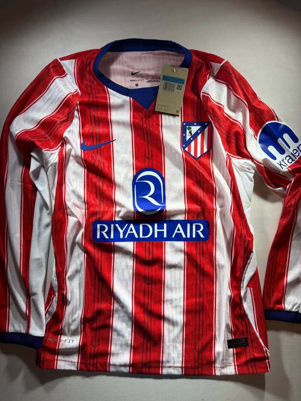 Nike Atletico Madrid Home Long Sleeve Jersey Size M 2024-2025